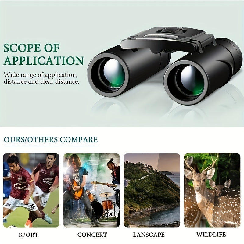 Compact HD Waterproof Binoculars for Bird Watching Travel Sightseeing