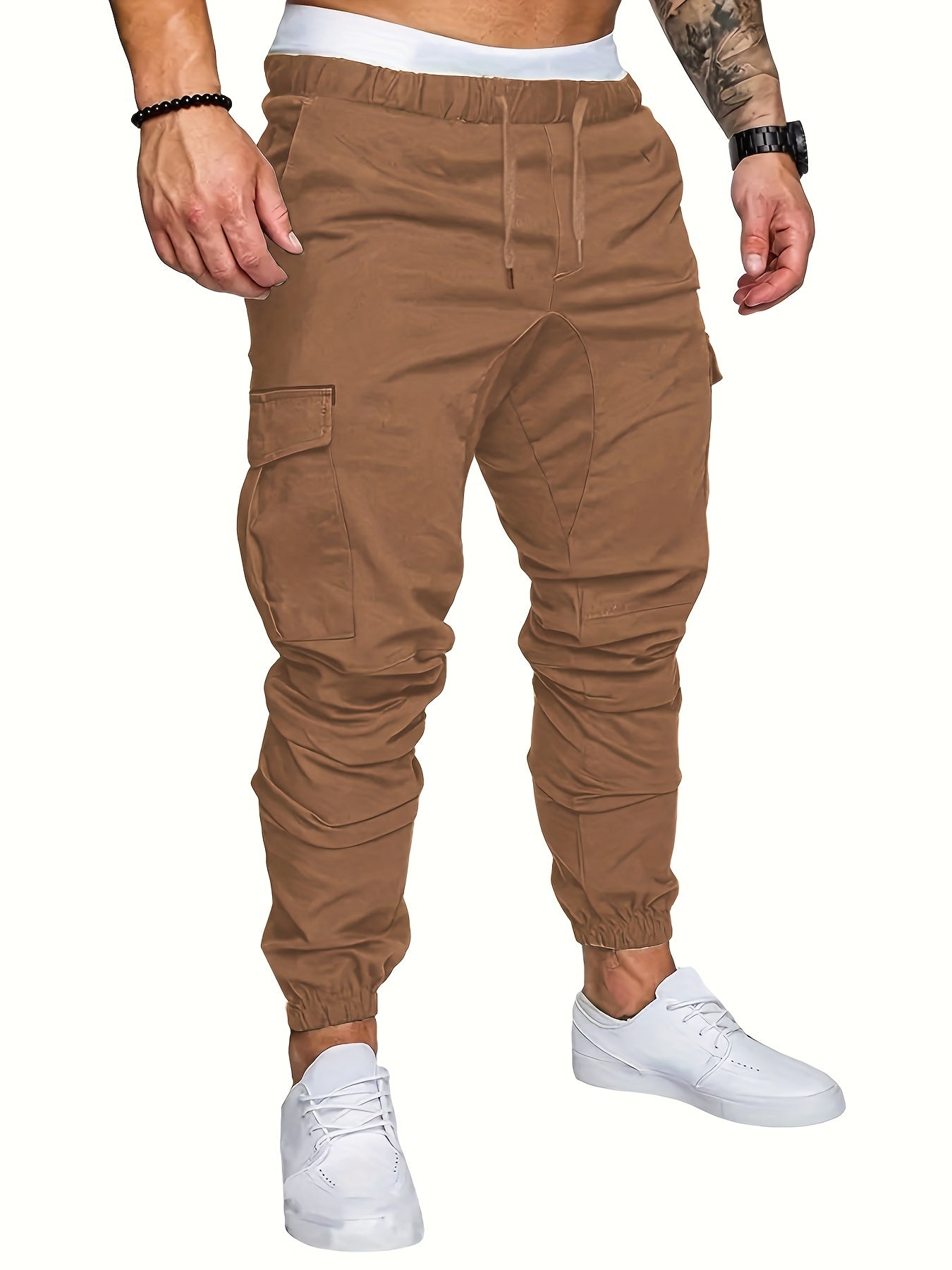 Men's Relaxed Fit Cargo Pants With Flap Pockets