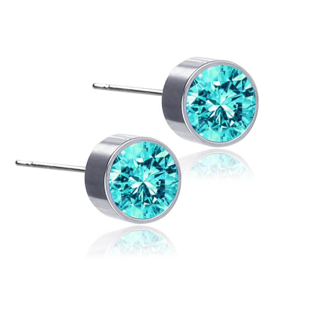 Men's Stainless Steel Drill Ear Pins Ear Cuffs Earrings