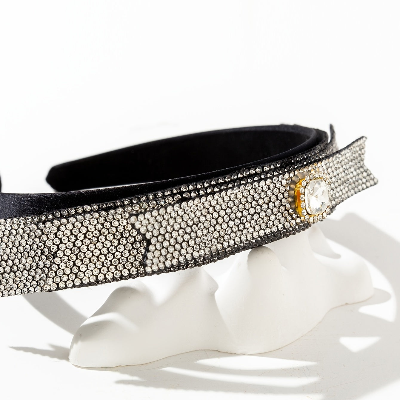Sparkly Crystal Headband Silvery Thin Hair Band