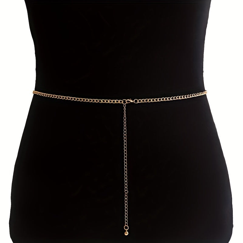 Coin Pendant Metal Waist Chain Golden Belly Vintage Tassel Chain