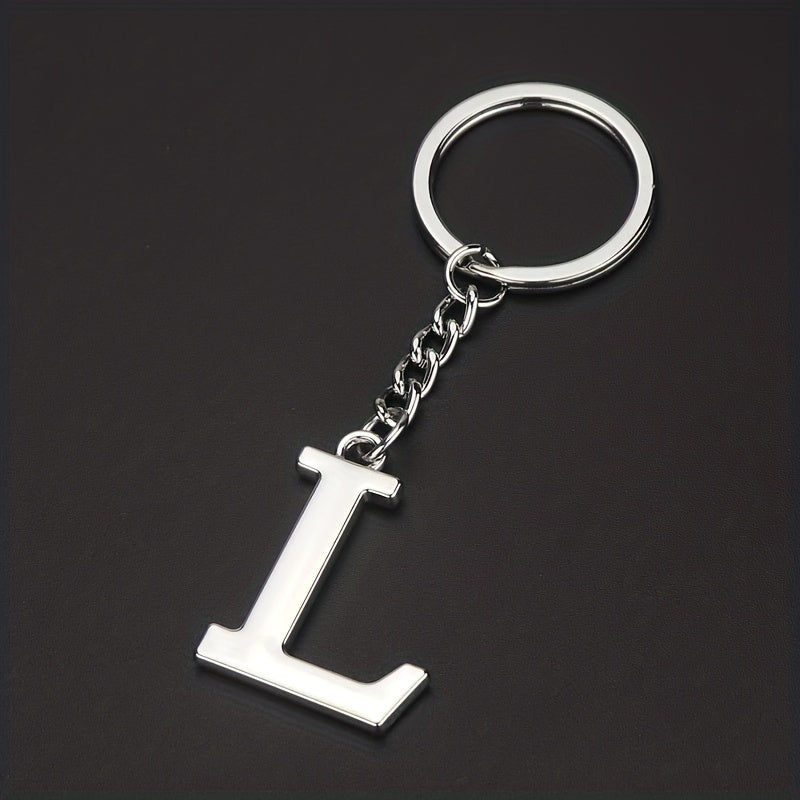 DIY A Letters Key Chain Charm 26 Letters Keychain Men Couple Gift