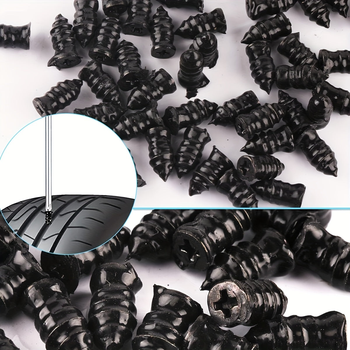 30 Pcs Tire Repair Rubber Nails Fast Repair Kit for Car Motorcycle