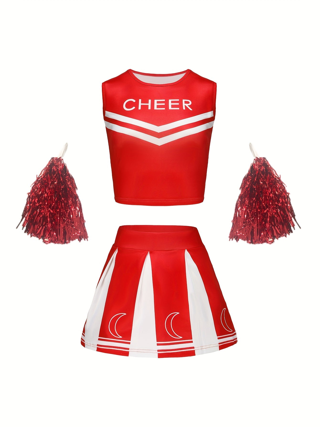 Girls Sleeveless Cheerleader Outfits Halloween Spirit