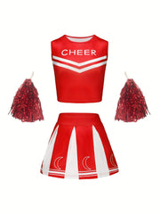 Girls Sleeveless Cheerleader Outfits Halloween Spirit