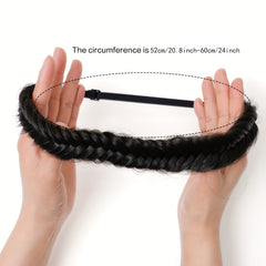 Braided Headband Synthetic Elastic Hairpiece For Women Girls