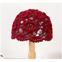 Soft Crochet Hollow Beanie Hat For Women Knitted Slouch