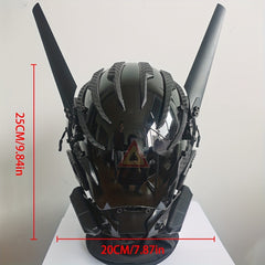 Red Light Wing Cyberpunk LED Mask Halloween Party Face Hood
