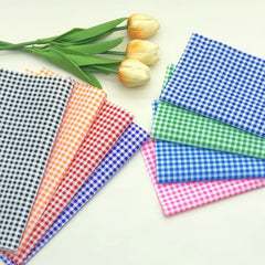 8pcs 24 Colorful Plaid Fabric Squares Pre Cut DIY Handicraft Sewing Apparel Craf