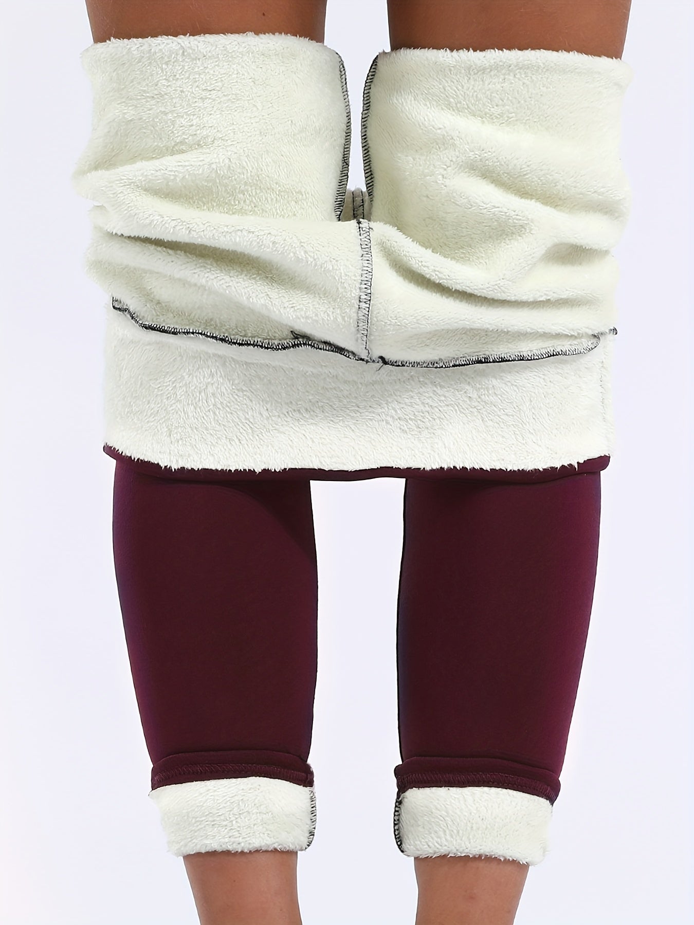 Women's High Waist Fleece Leggings Winter Warmth