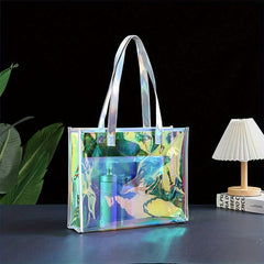 Laser Illusion Tote Bag Stylish Makeup Storage Bag