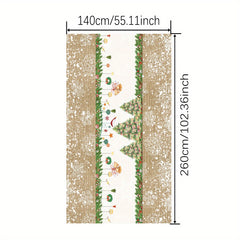 Polyester Christmas Tablecloth Tree Snowflake Table Cover