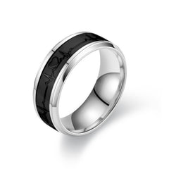 Heart-shaped Titanium Steel Ring Luminous Couple Ring