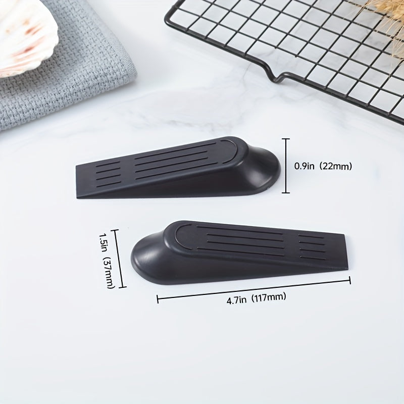 4pcs Rubber Door Stopper Wedge Floor Door Bottom Seam Sturdy Door Stopper