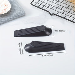 4pcs Rubber Door Stopper Wedge Floor Door Bottom Seam Sturdy Door Stopper