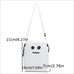 Funny Face Crossbody Bag Halloween Ghost Skull Elf Shoulder Bag