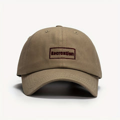Embroidered Letter Retro Peaked Cap Soft Top Sun Hat