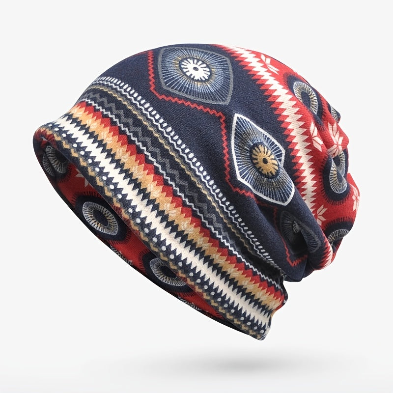 Ethnic Style Beanies Pullover Hat Winter Cap Casual Skull Hat