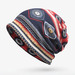 Ethnic Style Beanies Pullover Hat Winter Cap Casual Skull Hat
