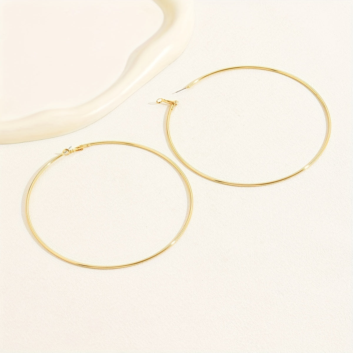 Minimalist Hip Hop Style Hoop Earrings Iron Jewelry Gift
