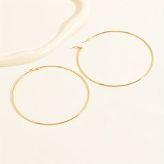 Minimalist Hip Hop Style Hoop Earrings Iron Jewelry Gift