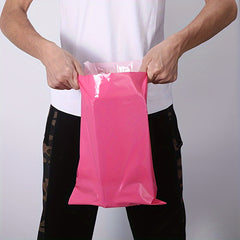 100pcs Rose Pink Express Bag Waterproof Clothing Packaging Bag