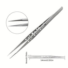 Precision Tweezers Set for Electronics Soldering Maintenance Makeup 2pcs