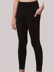 Girls Yoga Pants With Pocket Comfy Leggings Sports Dance Running Jogging