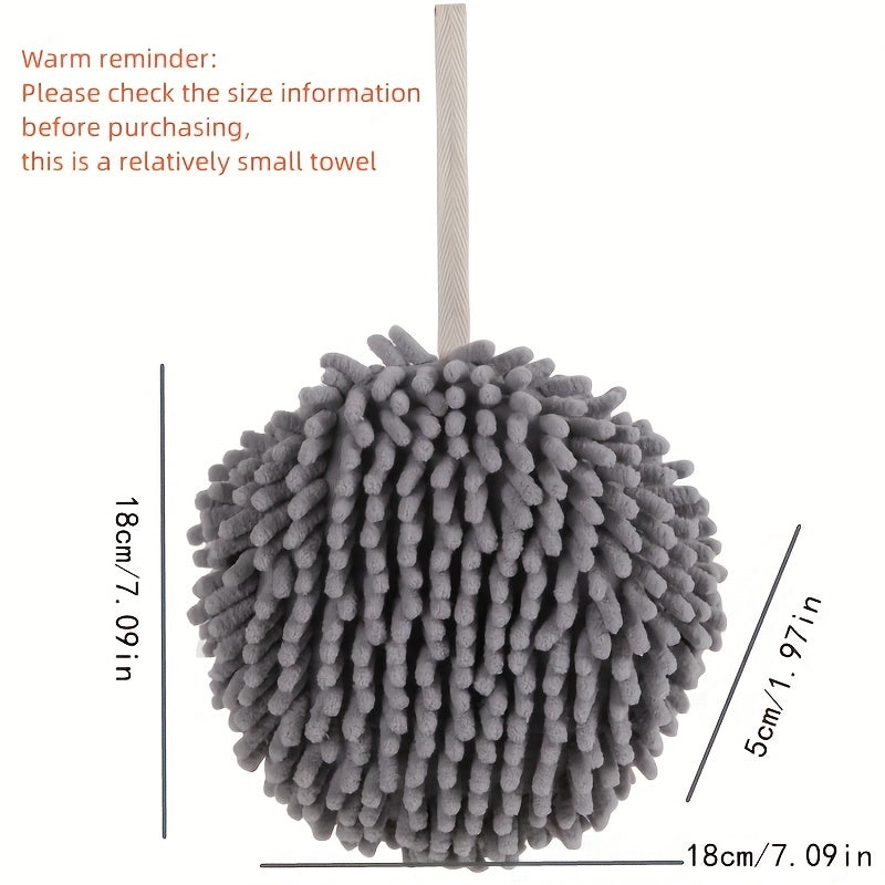 Chenille Hanging Towel Ball for Quick Drying Hands