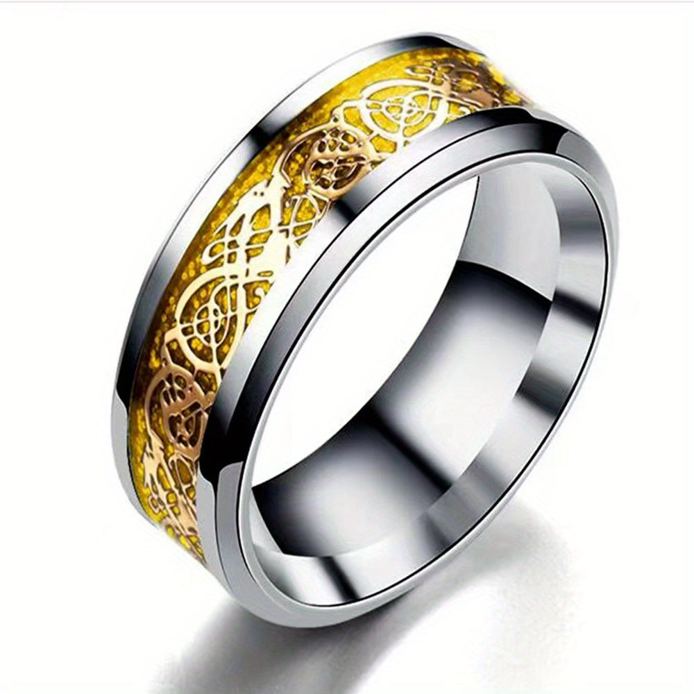 Dragon Pattern Ring For Men And Women
