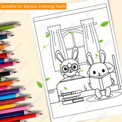LZX Upgraded Deluxe Thick Paper 22pg 29 COZY ROUTINE Drawing Coloring Book