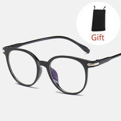 Classic Transparent Oval Proof Computer Glasses with Glasses Bag