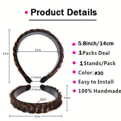 Braid Headband Synthetic Hair Plaited Headband Braid Wig Decor Hair Accessories