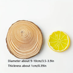4pcs Natural Wooden Slices Round Wood Circles Tree Slices for DIY Crafts