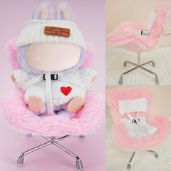 Doll Car Seat & Air Vent Mount Plush Leg Pastel Pink Yellow Purple Car Decor