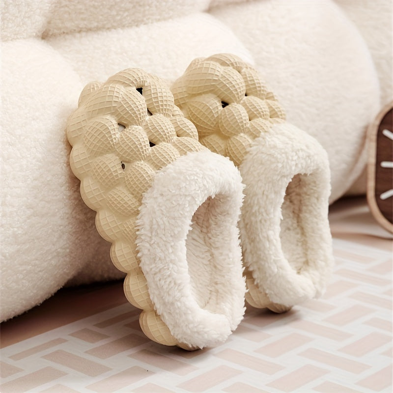 Soft Fleece House Shoes for Boys and Girls - Non Slip Bottom