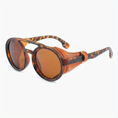 Vintage Round Frame Steampunk Sunglasses UV400