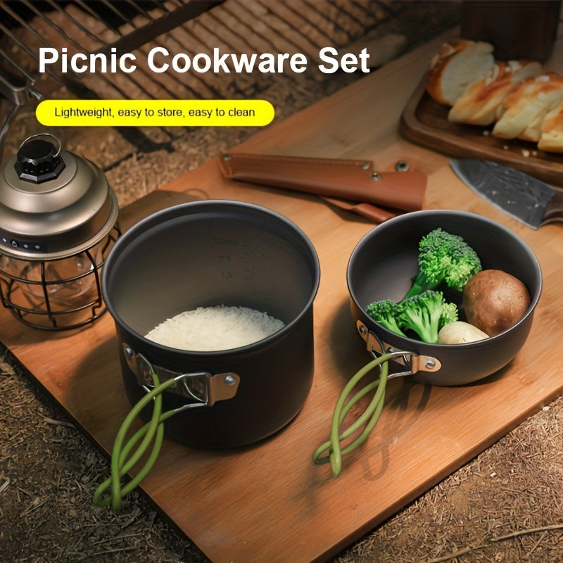 Outdoor Hiking Camping Cooking Kit Non Stick Pot & Bowl