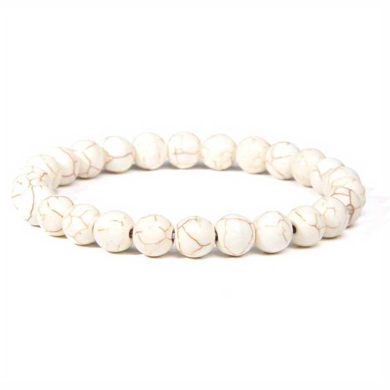 Natural Rose Quartz Beaded Bracelet - Fashionable Unisex Style