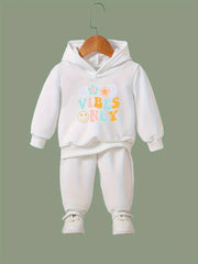 Letter & Flower Print Girls Outfits for Sports Spring Fall
