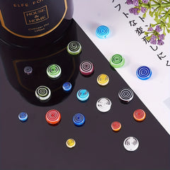 Rotating Pattern Colorful Round Glass Beads - 30-50pcs DIY Earrings Bra
