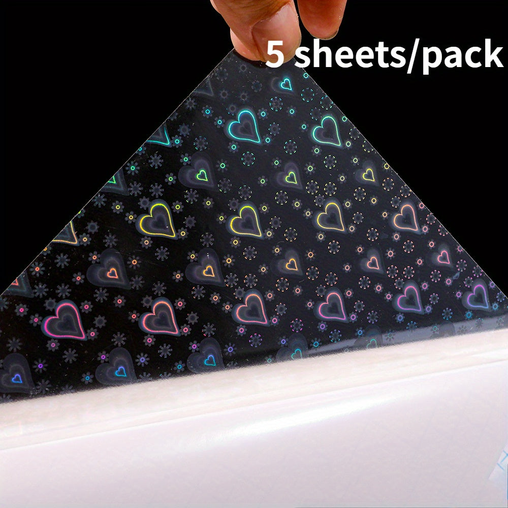 Holographic Laser Transparent Stickers A4 Vinyl Self Adhesive Waterproof Film