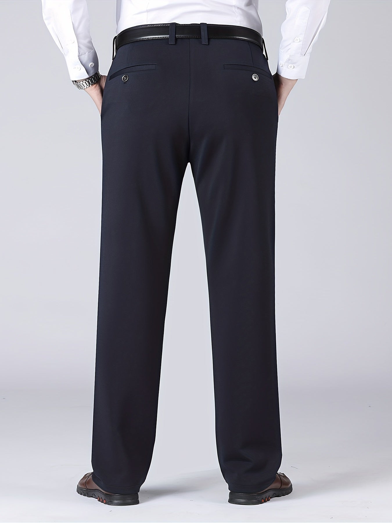 Men's Warm Stretch Dress Pants for Business