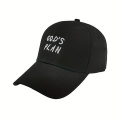 GOD'S PLAN Embroidery Baseball Cap Solid Dad Hats Unisex Sun Hats