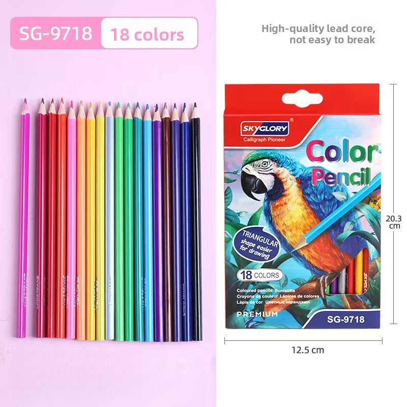 18pcs Multicolor Pencils Set, Medium Point, School & Office Supplies