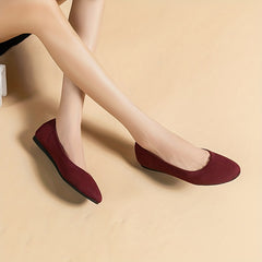 Women's Knitted Flat Shoes Soft Sole Slip On Shoes