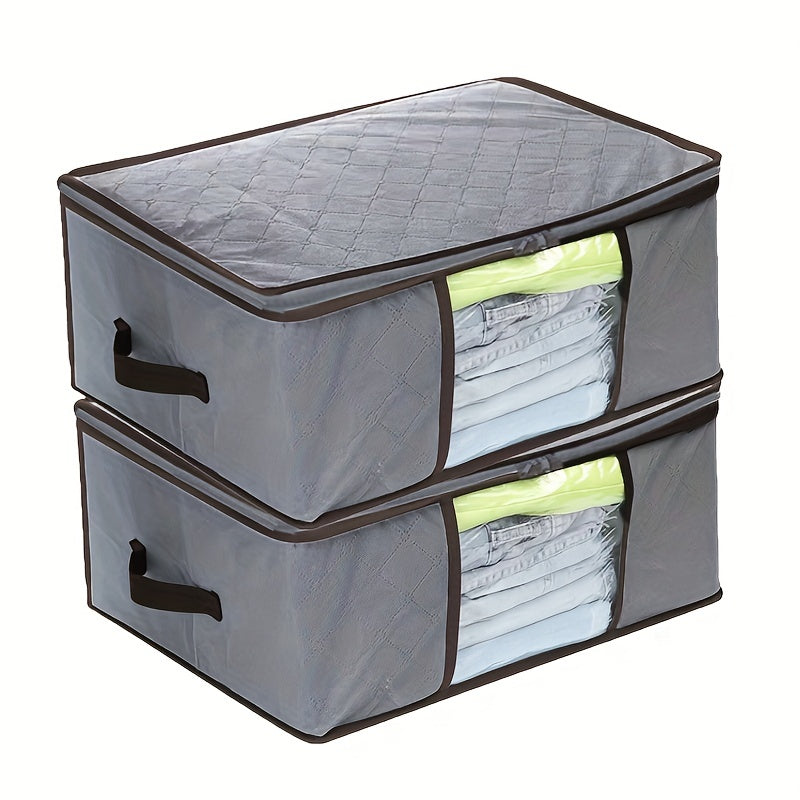 Quilt Storage Box With Handle Zipper Large Blanket Bag