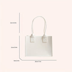 Felt Tote Bag Solid Handbag No Closure Gift Bag For Party