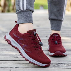 Women's Breathable Athletic Sneakers Lace up Running Shoes