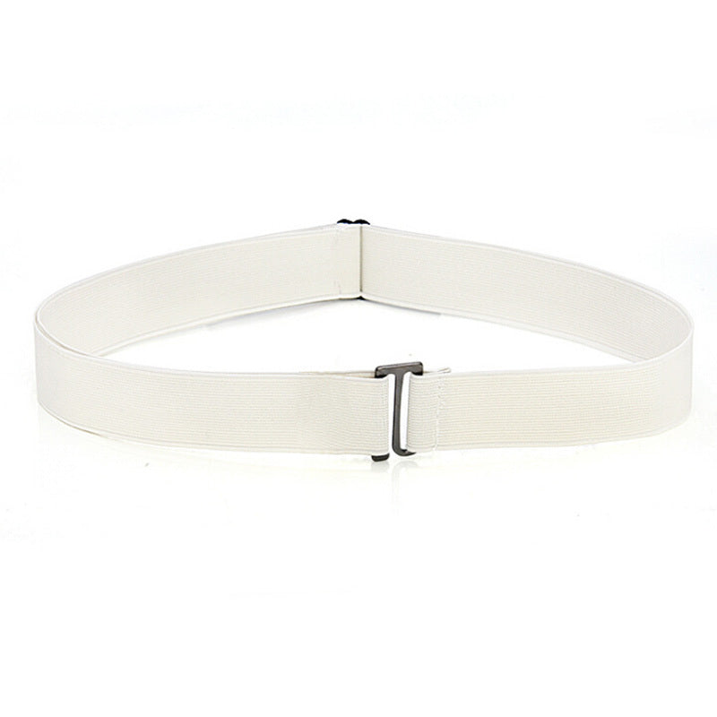Invisible Belt Elastic Band Adjustable Women Waist Flat Buckle Dresses Waistband